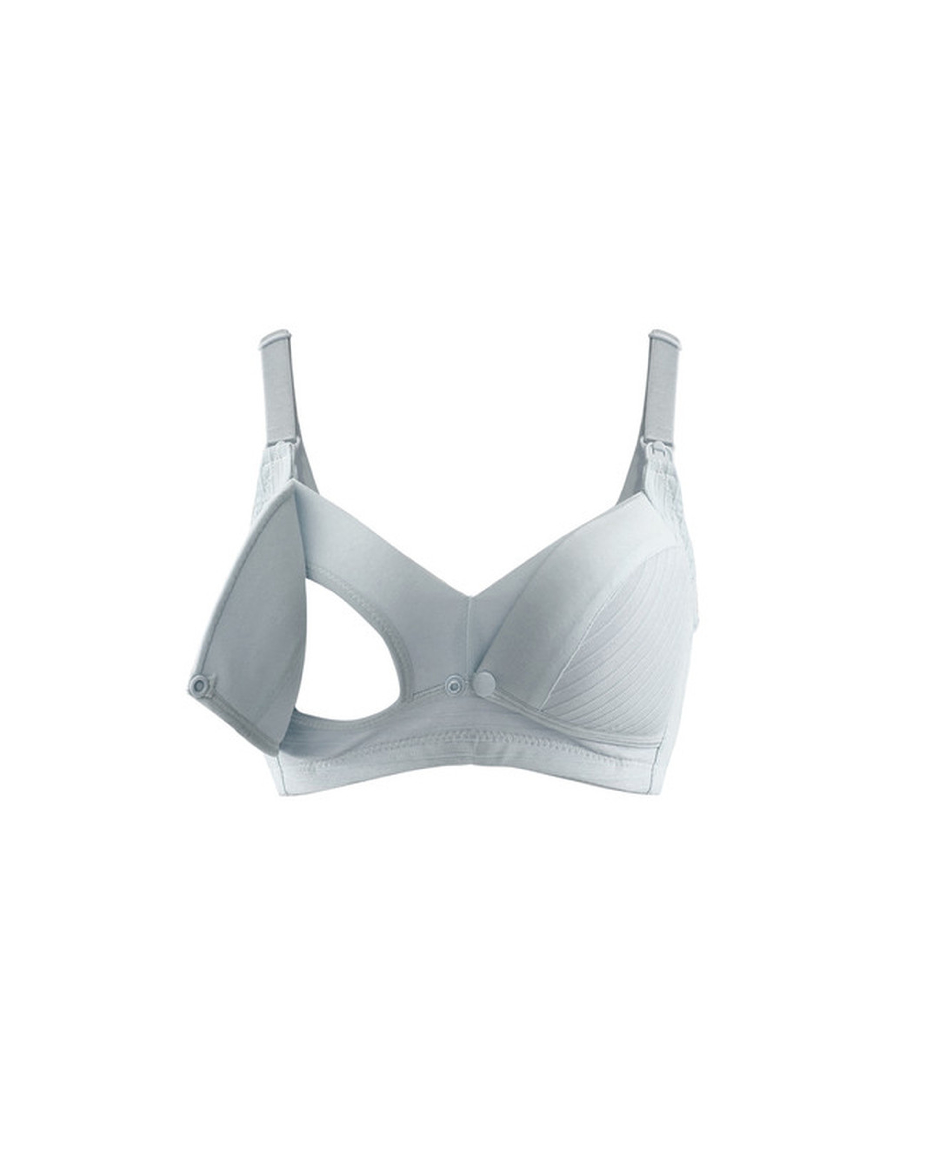 Okus - Comfy Cotton Maternity & Nursing Bra - Light Grey - Medium